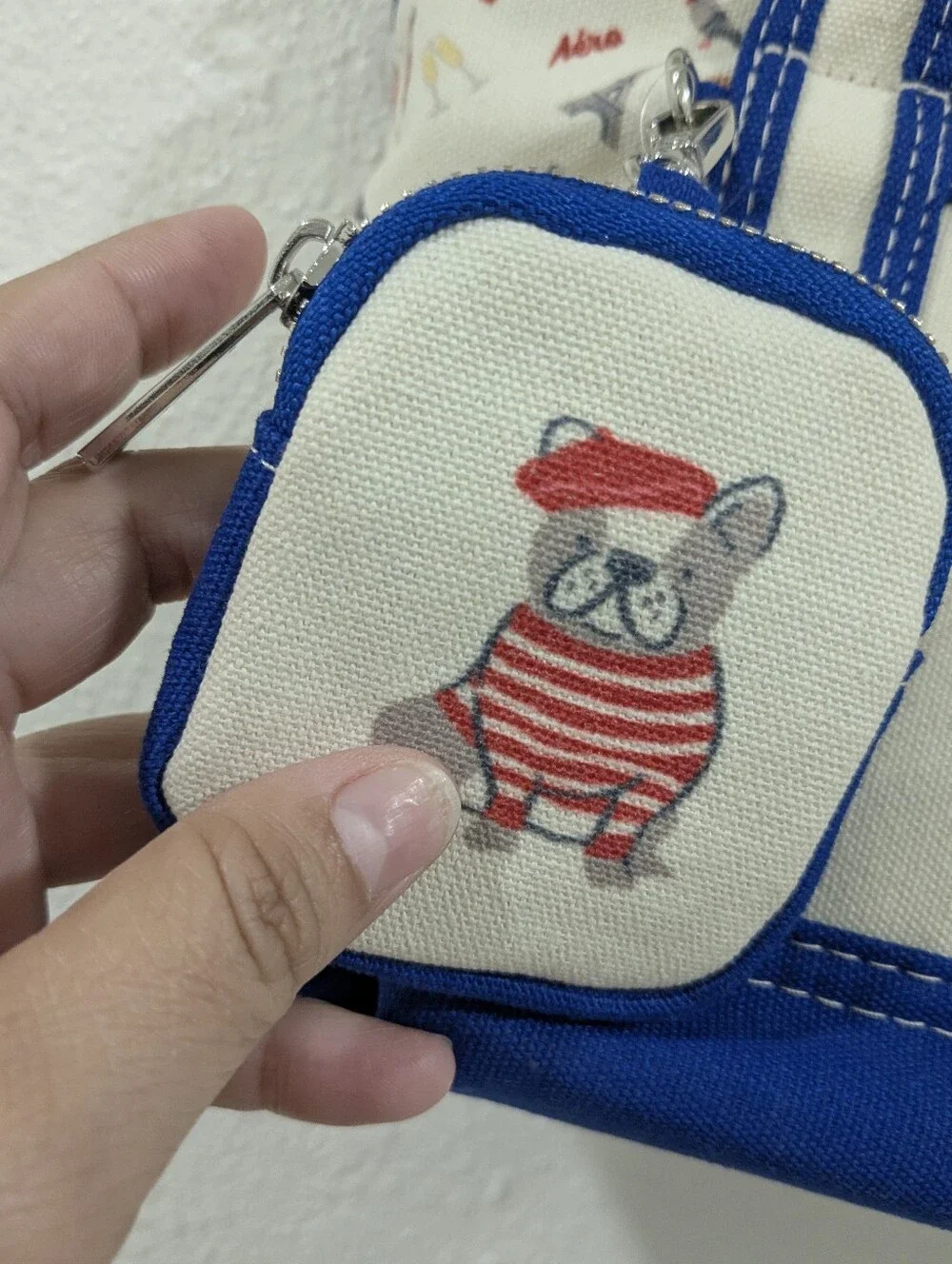 Aeropostale! Tic Toc French Bulldog Mini Tote